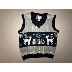 Merry‎ Christmas Men's XL Vest Blue
